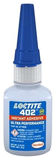 [L-AIN-0402-BT-020] LOCTITE® 402™ Prism® Transparente, Botella 20 g