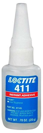 [L-AIN-0411-BT-020] LOCTITE® 411™ Prism® Transparente Tenaz, Botella 20 g
